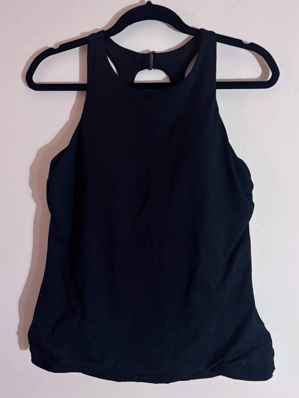 Athleta Maldives Bra Cup Tankini Top Black 38 B/C Built In Bra Swim